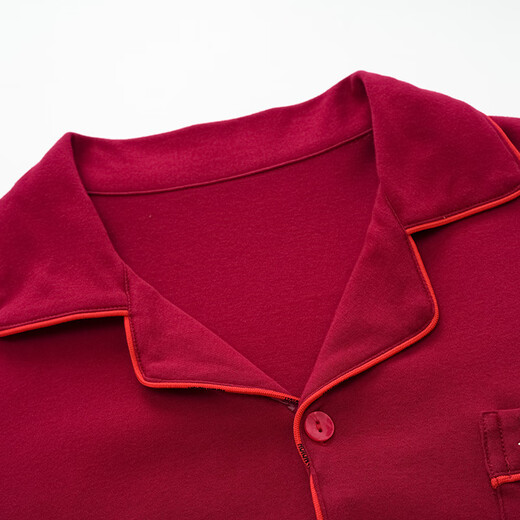 Catman Red Pajamas Couple Outfits for One Man and One Woman Autumn and Winter Wedding Year of the Zodiac Year Pure Cotton Long-Sleeved Home Clothes Set 1255 Men Last Forever L Women 100~120 Jin Jin equals 0.5 kg Men 105~135 Jin Jin equals 0.5 kg