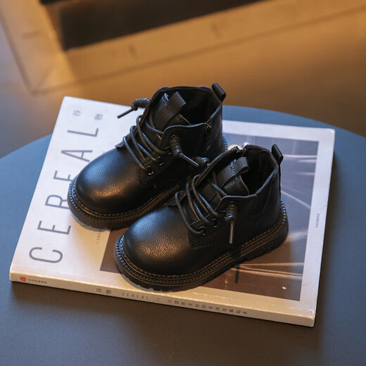 Terranis Yangma recommends spring and autumn baby girl toddler shoes 1-2-3 years old British style Martin boots for boys soft off-white single shoes 21_size_inner length 13.0cm