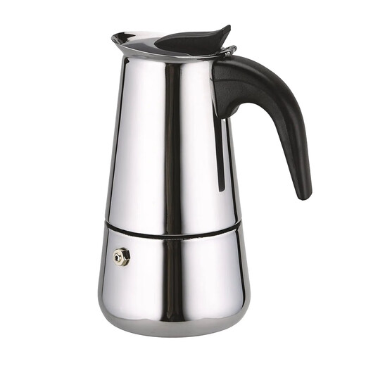 Stainless steel Moka pot household small Italian coffee pot small coffee machine thickened Moka pot set European brand stainless steel Moka pot 4 cups 200ml