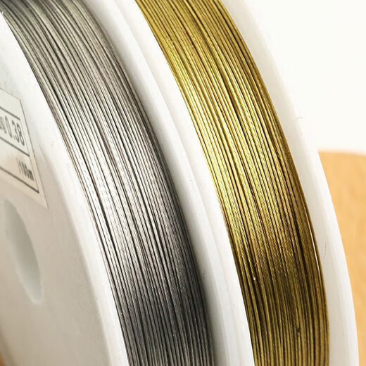 Vinoa 304 soft stainless steel wire rope, soft 0.2-0.8mm plastic coated chandelier jewelry fine steel wire 0.2mm (1*7) 20 meters free 20 aluminum sets