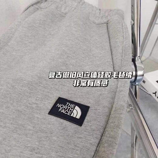 DYNAMIC NORTH 2025 Autumn and Winter Pure Cotton Sports Pants Plus Velvet Thickened Loose Casual Sweatpants for Men and Women, Versatile Outerwear for Couples, Gray M (80-100Jin Jin is equal to 0.5kg)