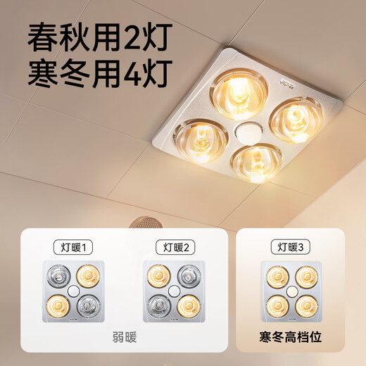 奥普【政府补贴15%】 浴霸灯暖照明一体取暖灯排气一体机310A