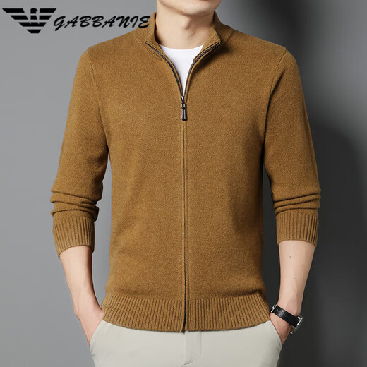 FALAMAONE new men's woolen sweater knitted zipper winter sweater casual jacket outer wear 100% pure wool cardigan men Mituo S 165/80A