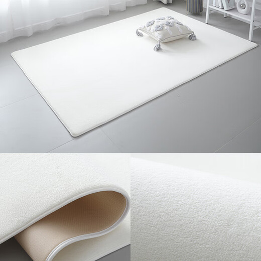 Carpet bedroom bedside thickened modern simple living room coffee table mat short pile high elastic children's blanket washable full floor dark gray (washable) 140*200cm