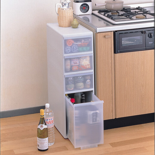 Likuai narrow gap storage cabinet imported from Japan overall cabinet drawer type bathroom storage rack four-layer storage cabinet