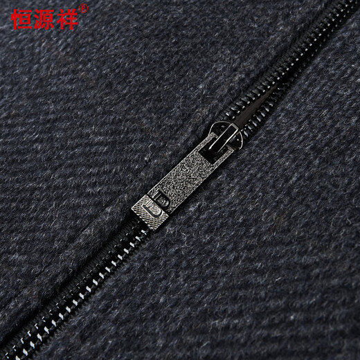 Hengyuanxiang double-sided woolen coat men's autumn and winter short woolen coat middle-aged and elderly men's clothing