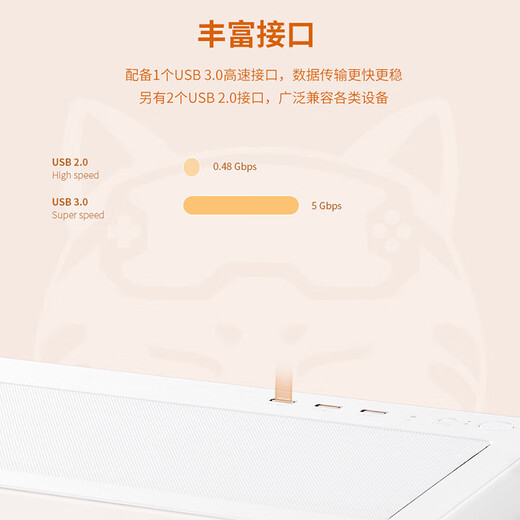 Colorful Orange Cat co-branded customized host i7 14700F/14600KF/12400F desktop computer without graphics card gaming entertainment DIY assembly computer complete machine equipped with two丨i5 13490F丨丨without graphics card丨support WIFI丨32G memory丨512GB solid state drive