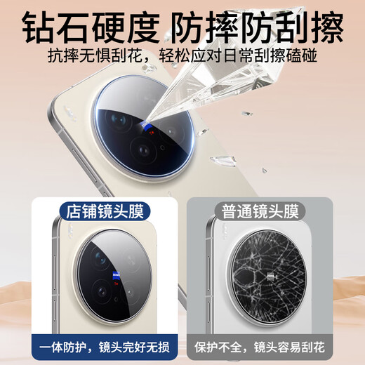ESCASE two-piece package suitable for vivoX300Pro lens film vivox300pro mobile phone camera protective film full screen coverage ultra-thin high-definition anti-fall and fade fingerprints