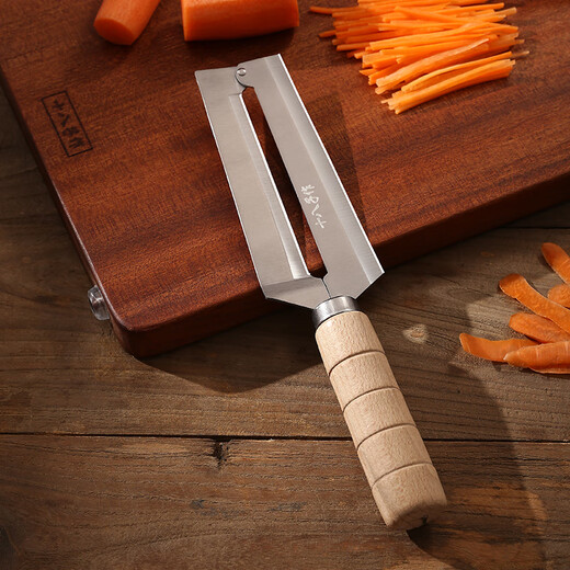 Shibazizuo beech wood slip-resistant kitchen stainless steel multi-purpose fruit peeling knife W-365