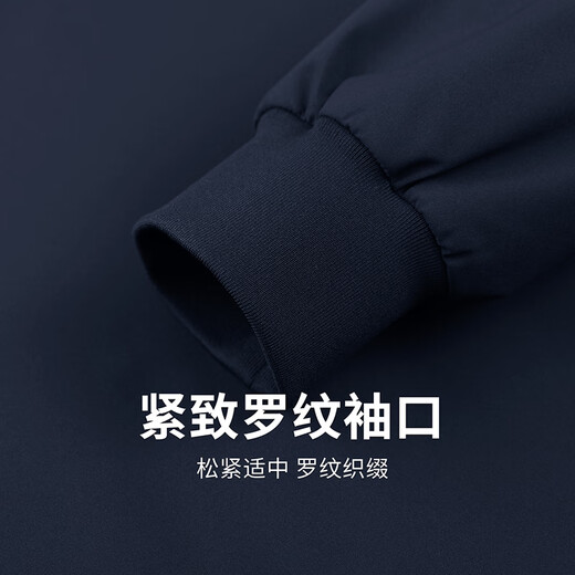 Dances with Wolves Windproof and Water Repellent Baseball Collar Jacket Men's 2025 Autumn and Winter New Exquisite Lined Commuting Men's Jacket 1022 Navy Blue 101 - Quilted L (175)