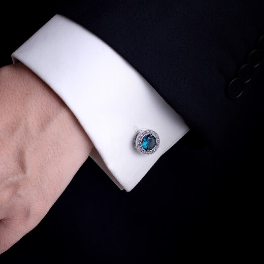 URBAN TAKE French cufflinks shirt cuff studs shirt men's cuff buttons cuff studs light luxury (size) diameter about 16.5mm_dark green