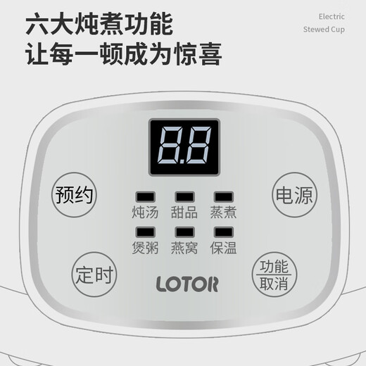 LOTOR multi-function electric stew pot, household water-proof stew pot, small capacity soup pot, bird's nest stew pot, stew pot, baby porridge artifact D1 steamer