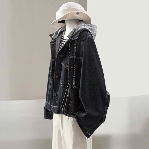 Sibaishe fashionable long-sleeved washed denim jacket for women 2025 autumn new style simple short casual top