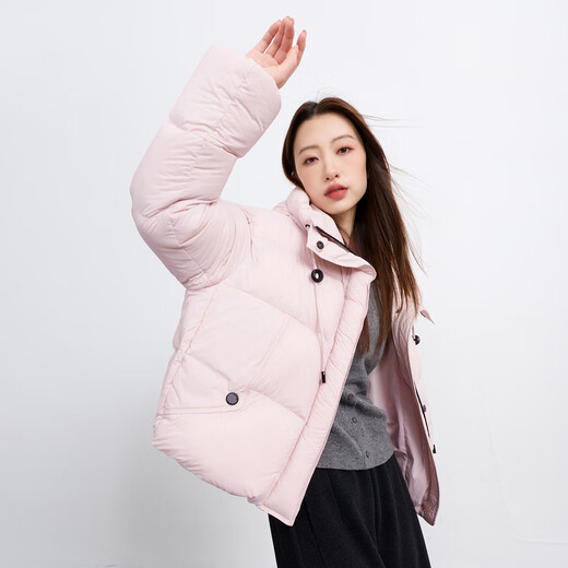 Three-color large size women's clothing 2025 winter new 90 duck down jacket hooded bread jacket fat mm