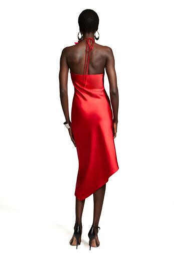 Halston Women's Joellen Broken Satin Dress Pinocchio 8