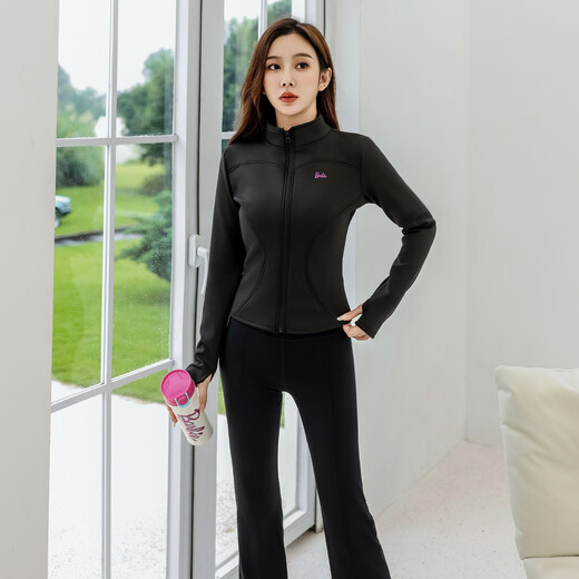 Barbie Sports Jacket Women's Warm Cycling Clothing Casual Sports Cardigan Women's Top Long Sleeve Velvet Thickened Running Sportswear
