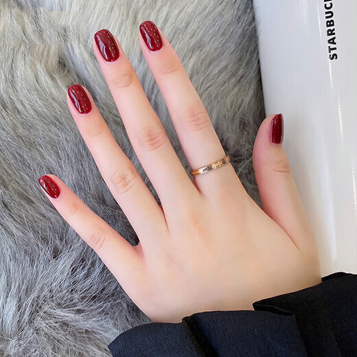 Yuying colored gold ring CookieKiss simple plain circle letter for women 18K rose gold index finger rose gold No. 4 (finger circumference 48mm)