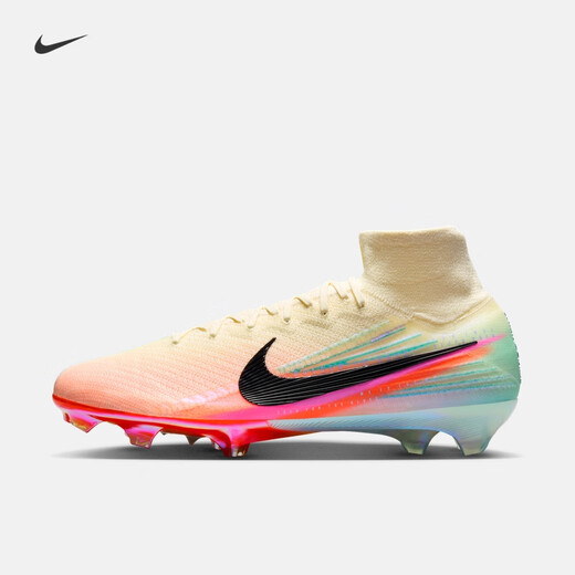 Nike Mercurial series men's and women's breathable FG football shoes winter NIKE SUPERFLY 10 ELITE HV8859 100 light ivory white/black 41