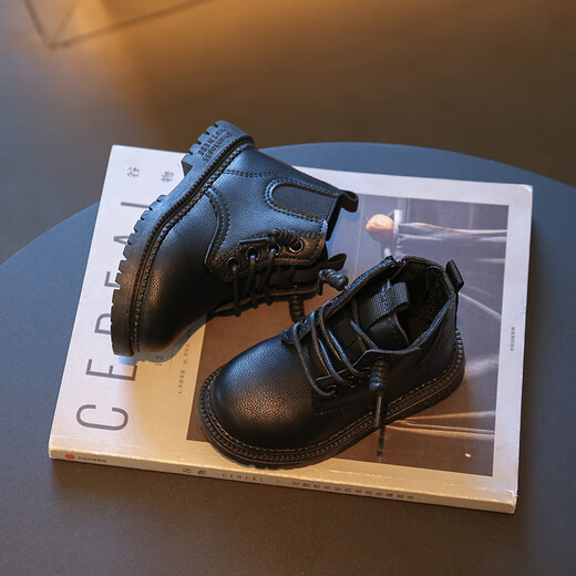 Terranis Yangma recommends spring and autumn baby girl toddler shoes 1-2-3 years old British style Martin boots for boys soft off-white single shoes 21_size_inner length 13.0cm