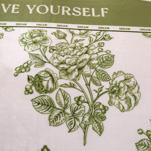 Nanjiren (Nanjiren) Jiangsu Nantong milk velvet four-piece set double-sided velvet new Chinese style French velvet baby velvet coral velvet winter quilt cover milk velvet - Monet Garden high weight thick warm bed skirt style 2.0m four-piece set - quilt cover 220x240cm