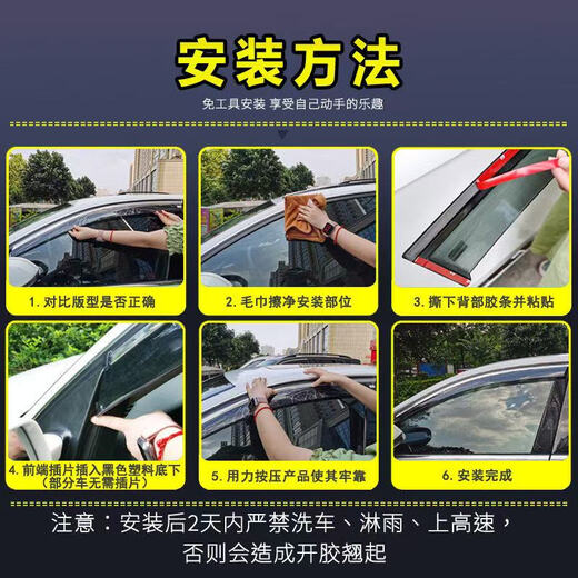 Suitable for JiFox T5 rain or shine car 2024 new Alpha T5 special car window rain eyebrow window eyebrow rain cover four-piece set JiFox Alpha T5