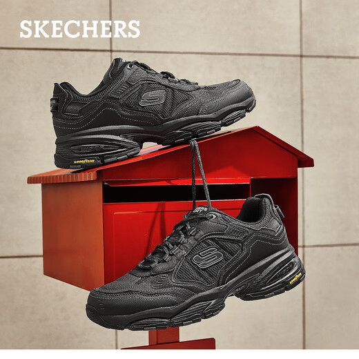 SKECHERS autumn and winter men's shoes thick sole heightening dad shoes soft sole comfortable casual shoes versatile sports shoes 237145