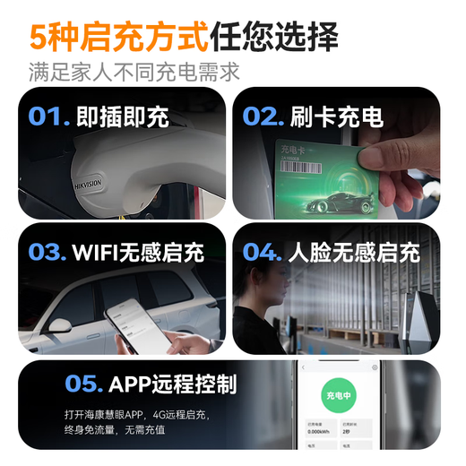 Hikvision charging pile 7KW household face 4G AC pile suitable for new energy vehicles Tesla Ask the World Cyrus Ideal Xiaomi Extreme Krypton Naked Pile