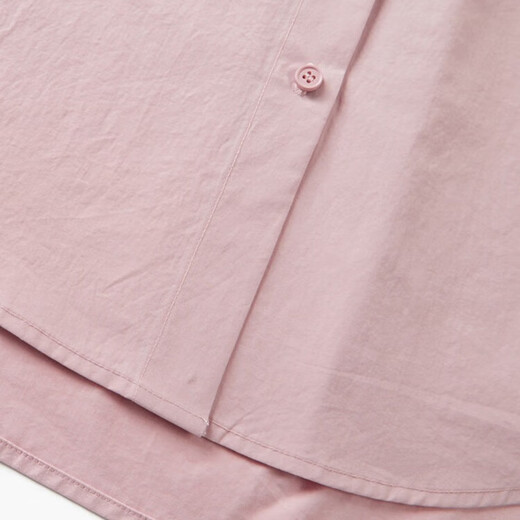 CHOCOOLATE it women's pure cotton trendy brand pink lapel long-sleeved shirt women's autumn and winter loose shirt women's top 2025 new pink (with scarf) S