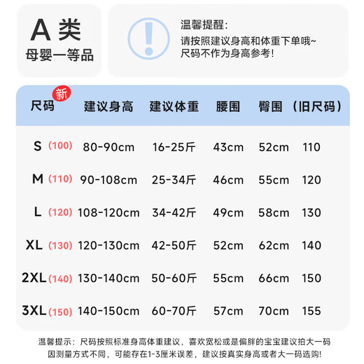 Nido Bear children's underwear for girls, middle and large children, category A, boxer pure cotton, baby, no clip pp, breathable and comfortable boxer shorts, size S