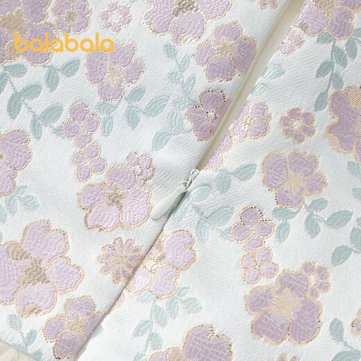 Balabala girls national style dress autumn and winter mesh fake two-piece skirt children's style Chinese jacquard 201424111010