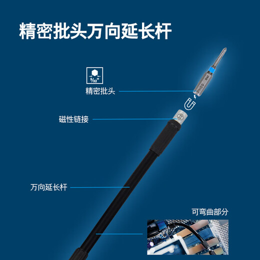 BOSCH Bosch one-word cross precision bit standard bit set 43 pieces laptop disassembly with handle extension rod