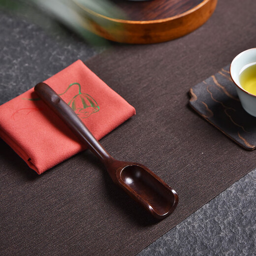 Fat Donglai wooden tea shovel tea spoon single teaspoon tea making tool tea spoon solid wood shovel Liujun Jiaohong tea spoon