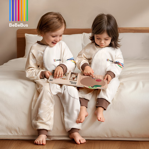Bebebus baby sleeping bag spring, autumn and winter constant temperature children's pajamas universal warm baby pro split leg anti-kicking quilt double layer L size for all seasons