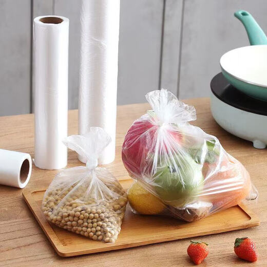 Household thickened PE food-grade fresh-keeping bag kitchen microwave oven point-breaking hand-tearable storage sealed dust-proof large size 30*40cm 100 pieces
