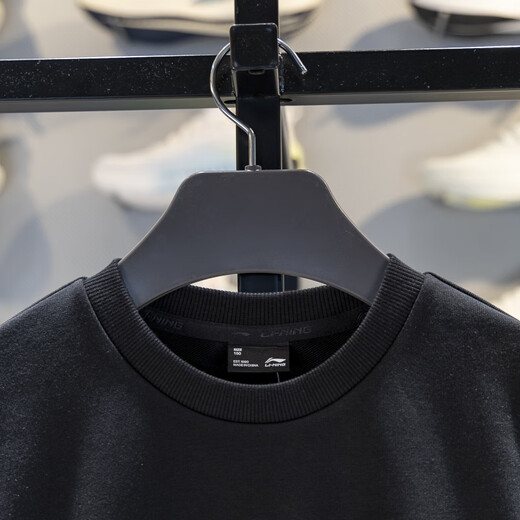 Li Ning Children's Pullover Sweatshirt 2025 Autumn New Style Boys' Loose and Comfortable Round Neck Sweatshirt YWDV131 Black YWDV131-4 130