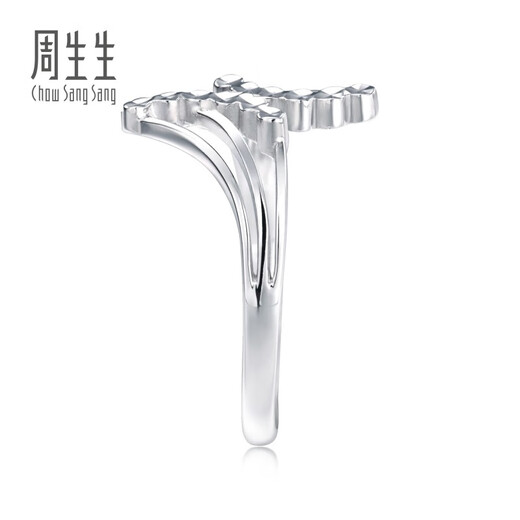 Chow Sang Sang Pt950 platinum flower ring platinum open ring for women 70644R price 2.67 grams (including labor cost 360 yuan)