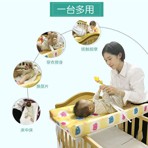 Baby changing pad table, touch massage table, baby changing pad, diaper table, waterproof diaper pad, new nursing pad, white cloth pad + striped cloth cover can be suspended 80x40cm