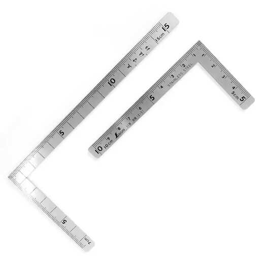 Yonghuan Japanische Affinität Shinwa Small Curve Lurer High Precision Edelstahl Mini Winkel Lineal Vorder- und Rückseite des Drei-Zoll-Mage-Magers 10x5cm12101