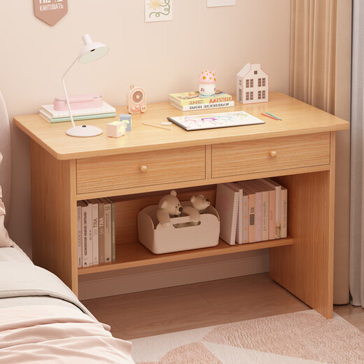 Xinyouliangjia computer desk desk with drawer small table study desk makeup table A093 80 pastoral oak color