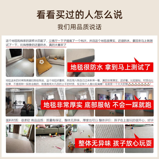 JCZS German brand carpet 2025 new living room cream style light luxury sofa coffee table blanket without washing, erasable and waterproof. Temperature-15937 40cm*60cm 1 piece [Entry door]
