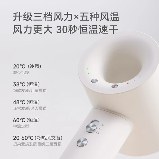 Olayks instant high-speed hair dryer, strong wind and quick drying, 3.6 billion plasma hair care, hair dryer, low noise, portable, high power, household hair dryer, birthday gift, government subsidy, three-speed wind speed upgrade, air nozzle