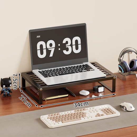 Zhizhi Yifan computer stand laptop support rack barbecue grill home desktop monitor cooling rack desktop elevated rack bracket black 34*27*7.5cm suitable for 11-15 inches