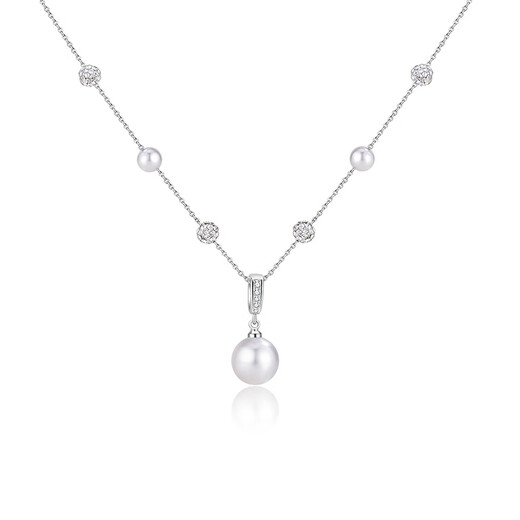 AJIDOU Ajidou Necklace Starry Gypsophila Pearl Clavicle Chain Star Same Style French Irregular Sweater Chain Chinese Valentine's Day Gift