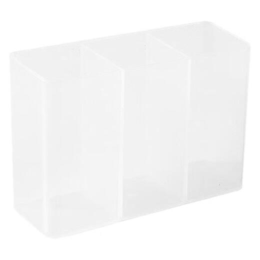Wall-mounted three-compartment box behind mirror cabinet door, punch-free sample cosmetics, eyebrow clip, lipstick, transparent storage jewelry box, transparent storage box, 1 pack, 3 small compartments