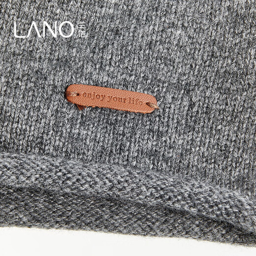 Lannuo Korean style drawstring cold hat for women 2024 autumn and winter new fashion large head circumference showing face small Baotou knitted hat Gray M (56-58cm)