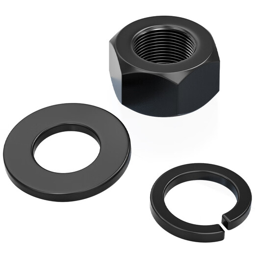 Tianzhuo Hardware Grade 12.9 Fine Thread Nut Fine Buckle Fine Thread Screw Cap Flat Washer Spring Washer Combination Set High Strength Accessories M30*1.5 (1 piece) Nut