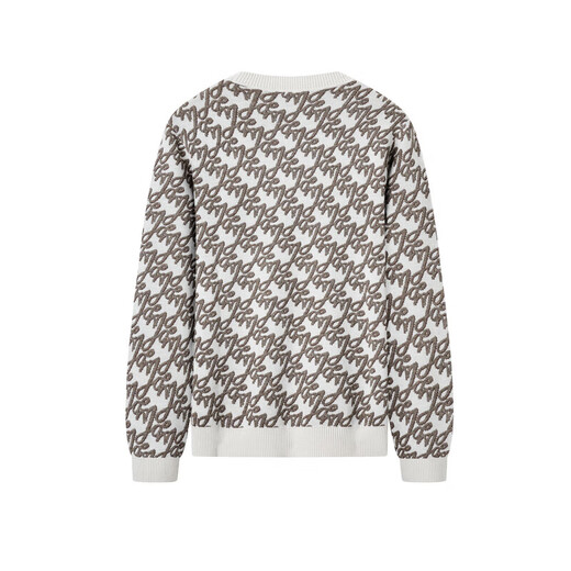 Jiumuwang shopping mall same style men's 25 spring and winter standard round neck sweater soft and skin-friendly business casual easy care top standard version + khaki + JY1DV55510 M 170/92A(48)