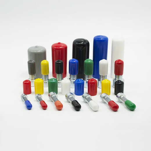 Rubber protective cap screw thread protective sleeve round pipe wire plug cable nut cap pvc plastic rubber sleeve g1h1 inner diameter 1.5 mm-10 pieces default black