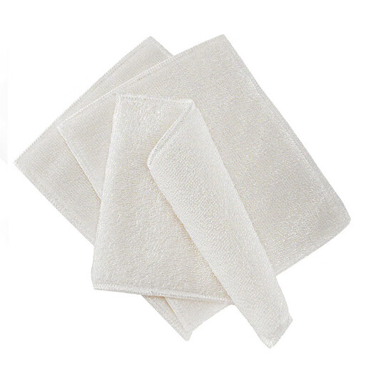 Zhao Lusi's same style bamboo fiber dishwashing cloth, kitchen special non-stick oil, strong water absorption, household cleaning rag, white bamboo fiber dishwashing wipe-20 pieces