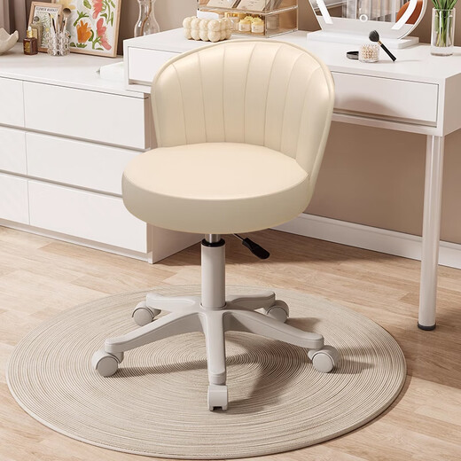 Jingcai bar chair liftable makeup chair bedroom dressing table stool beauty chair swivel chair JBY10 beige